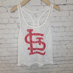 Victoria's Secret Pink Lace St. Louis Cardinal's Tank Size Large